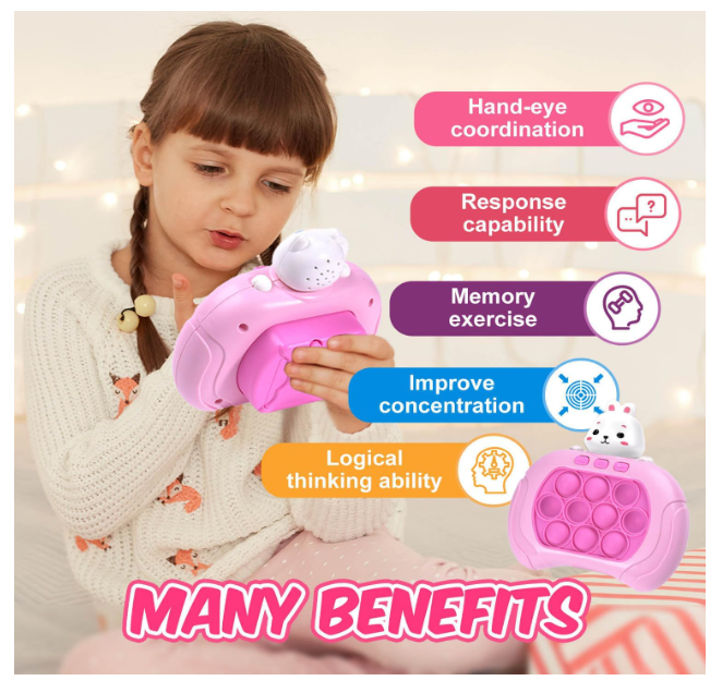 Quick Push Game Fidget Toys Pro for Kids Adults, Rabbit Fidget Game Fast Puzzle Game Machine