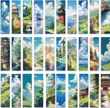 30Pcs Hayao Miyazaki Manga Style Bookmarks Art Paper Creative Decoration Reading Page Marker Student Gift