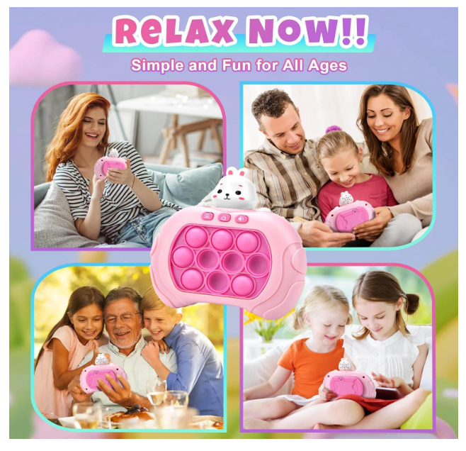 Quick Push Game Fidget Toys Pro for Kids Adults, Rabbit Fidget Game Fast Puzzle Game Machine