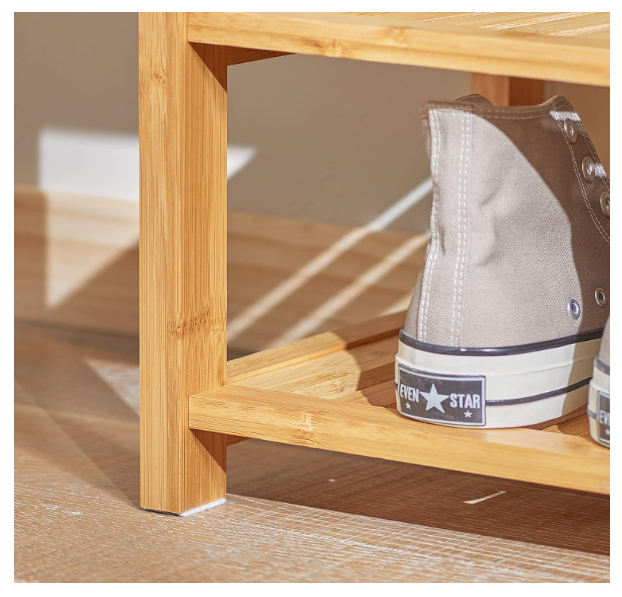 Bamboo Shoe Rack Bench with Lift Up Top and Seat Cushion Shoe Storage Bench Organizer