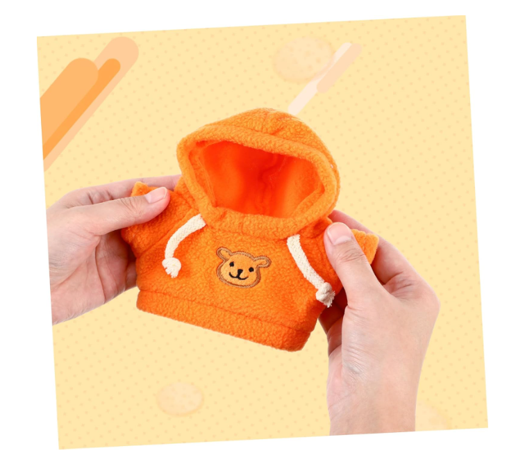 Milisten 2pcs Bear Doll Clothes Soft Hoodie Accessories